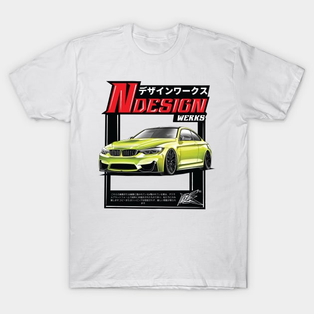 bmw m3 f80 green T-Shirt by naquash